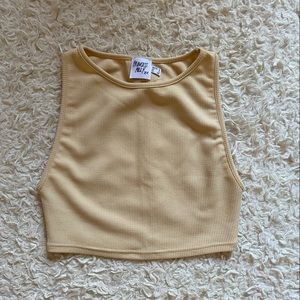 Basic High-Neck Cropped Tank